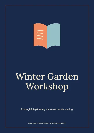 Winter Garden Workshop · Frame flyer template