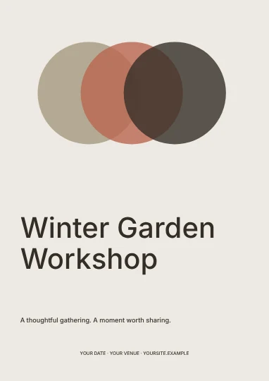 Winter Garden Workshop · Orbit flyer template