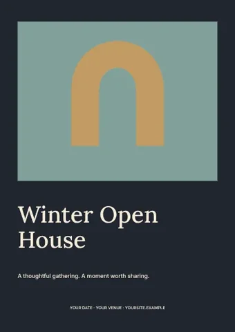 Winter Open House · Gallery flyer template