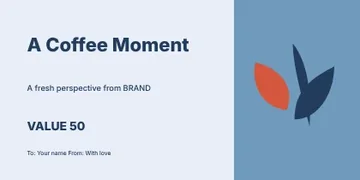 A Coffee Moment · Duotone 2 gift voucher template