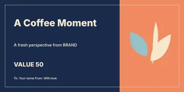 A Coffee Moment · Spectrum gift voucher template
