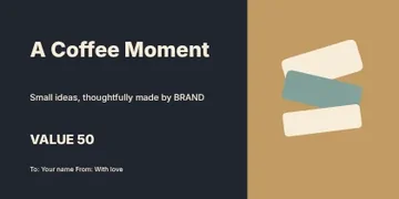 A Coffee Moment · Frame gift voucher template
