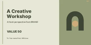 A Creative Workshop · Medallion gift voucher template