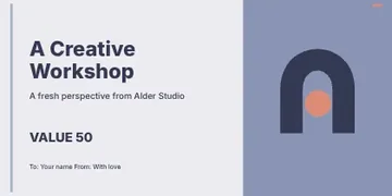 A Creative Workshop · Modern 2 gift voucher template