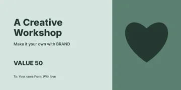 A Creative Workshop · Frame gift voucher template
