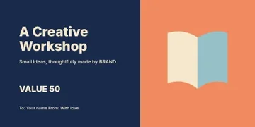 A Creative Workshop · Typographic gift voucher template