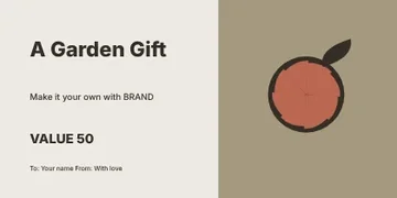 A Garden Gift · Typographic gift voucher template