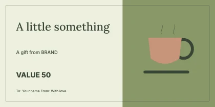 A little something · Botanical gift voucher template