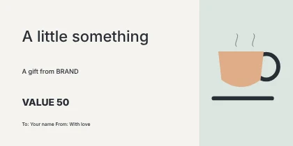 A little something · Minimal gift voucher template