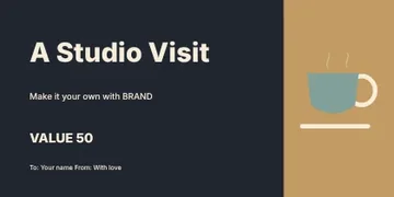 A Studio Visit · Column gift voucher template
