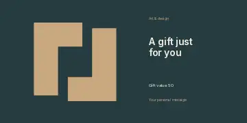 A Studio Visit · Typographic gift voucher template
