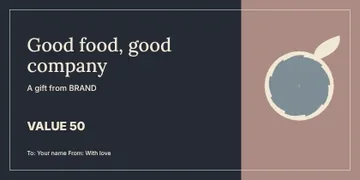 Good food, good company · Elegant gift voucher template