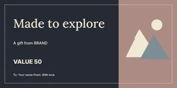 Made to explore · Elegant gift voucher template