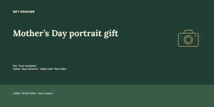 Mother’s Day portrait gift · Structured gift voucher template