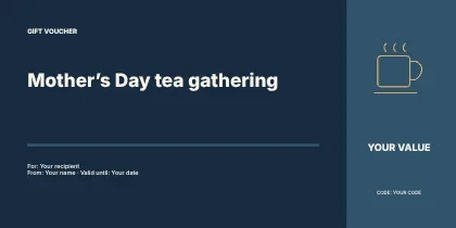 Mother’s Day tea gathering · Editorial gift voucher template