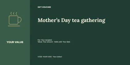 Mother’s Day tea gathering · Sidebar gift voucher template
