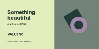 Something beautiful · Geometric gift voucher template