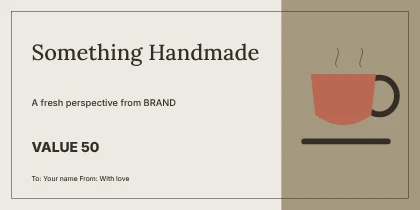 Something Handmade · Studio gift voucher template