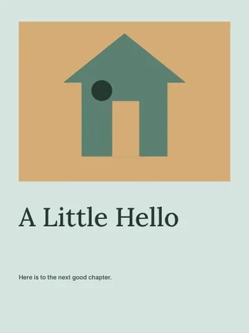A Little Hello · Gallery greeting card template