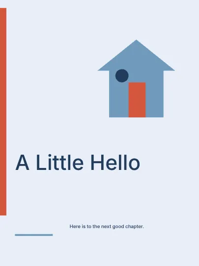 A Little Hello · Signal greeting card template