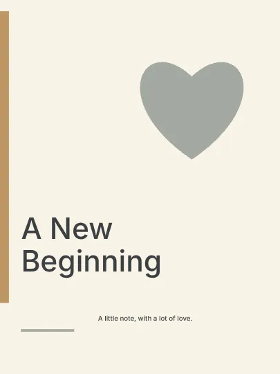 A New Beginning · Signal greeting card template