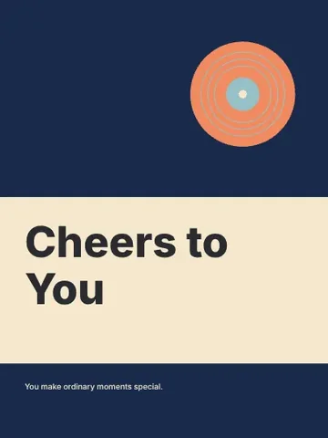 Cheers to You · Stencil 2 greeting card template