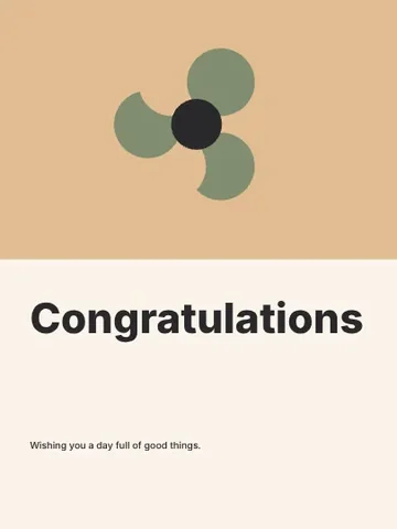 Congratulations · Duotone greeting card template
