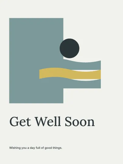 Get Well Soon · Studio greeting card template