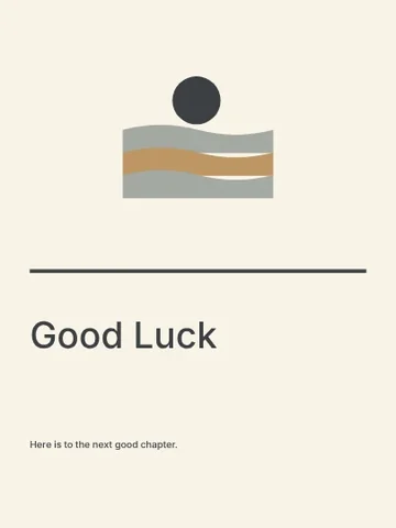 Good Luck · Linework greeting card template