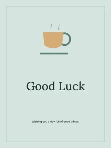 Good Luck · Frame greeting card template