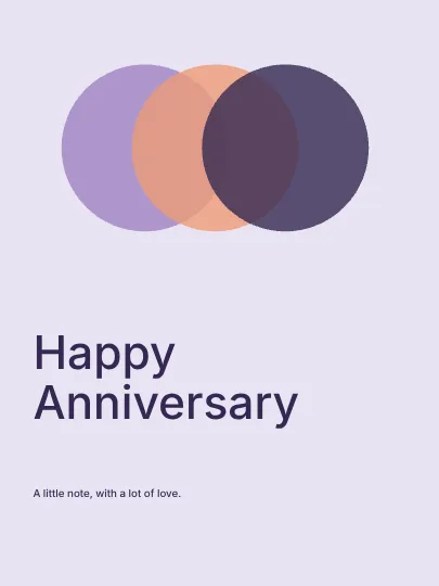 Happy Anniversary · Orbit greeting card template