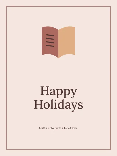 Happy Holidays · Frame greeting card template