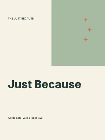 Just Because · Modern 2 greeting card template