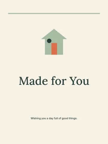 Made for You · Classic greeting card template