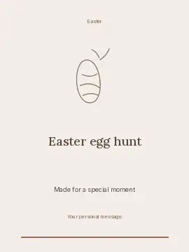 Easter egg hunt · Ribbon greeting card template