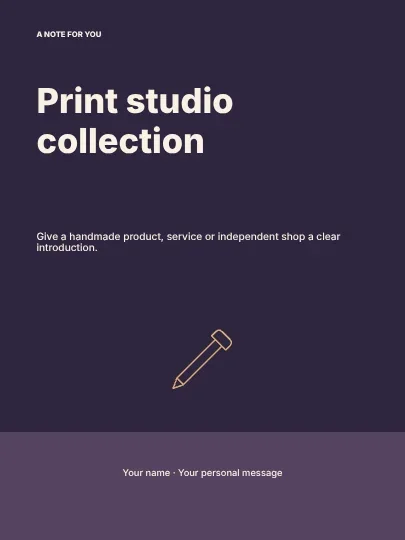 Print studio collection · Ribbon greeting card template