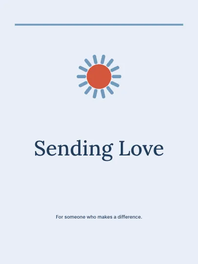 Sending Love · Classic greeting card template