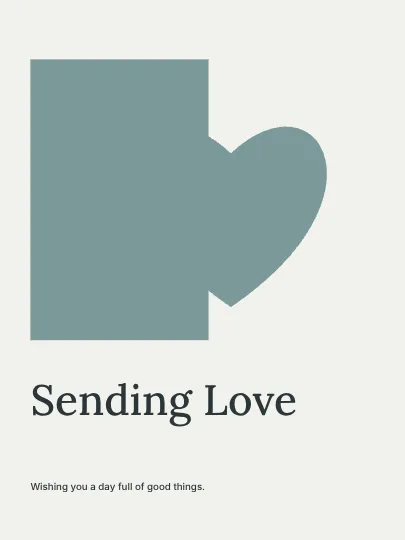 Sending Love · Studio greeting card template