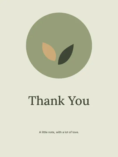 Thank You · Medallion 2 greeting card template