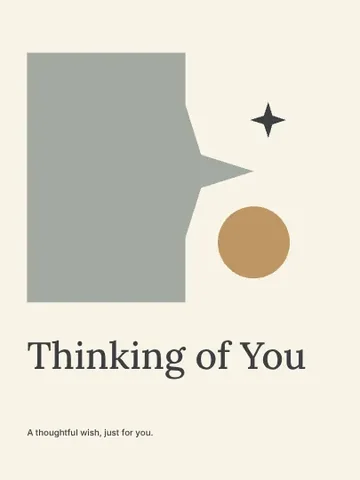 Thinking of You · Studio greeting card template