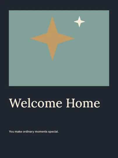 Welcome Home · Gallery 2 greeting card template