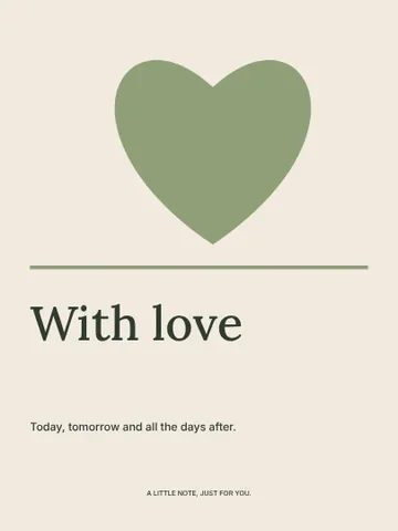 With love · Editorial greeting card template