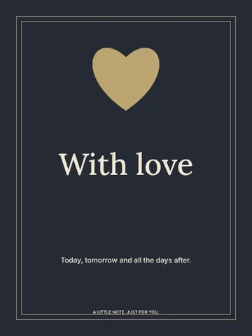 With love · Elegant greeting card template