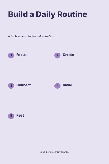 Build a Daily Routine · Orbit infographic template