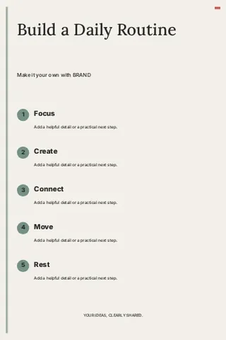 Build a Daily Routine · Signal infographic template