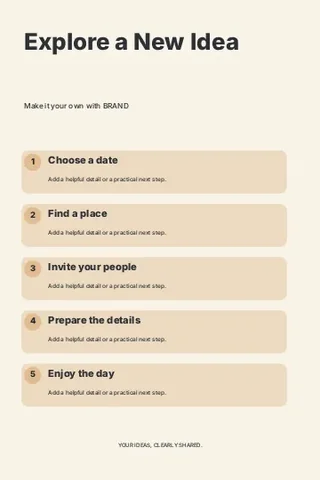 Explore a New Idea · Duotone infographic template