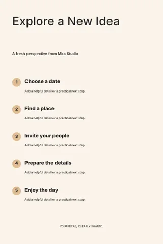 Explore a New Idea · Gallery 2 infographic template