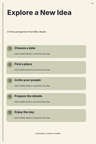 Explore a New Idea · Medallion infographic template