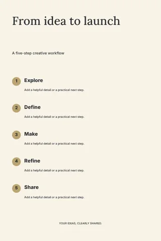 From idea to launch · Elegant infographic template