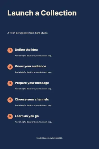 Launch a Collection · Spectrum infographic template